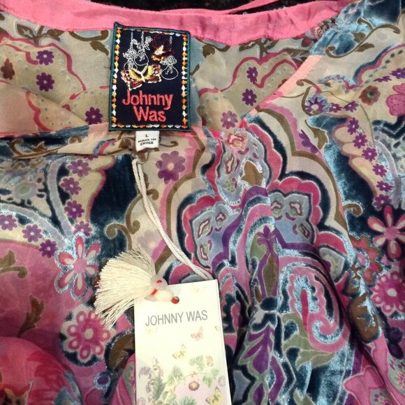 NWT Johnny Was 2 pc Dress; "L", Quite Lux, Bohemian Chic, Floral, Couture Flair - Picture 6 of 7